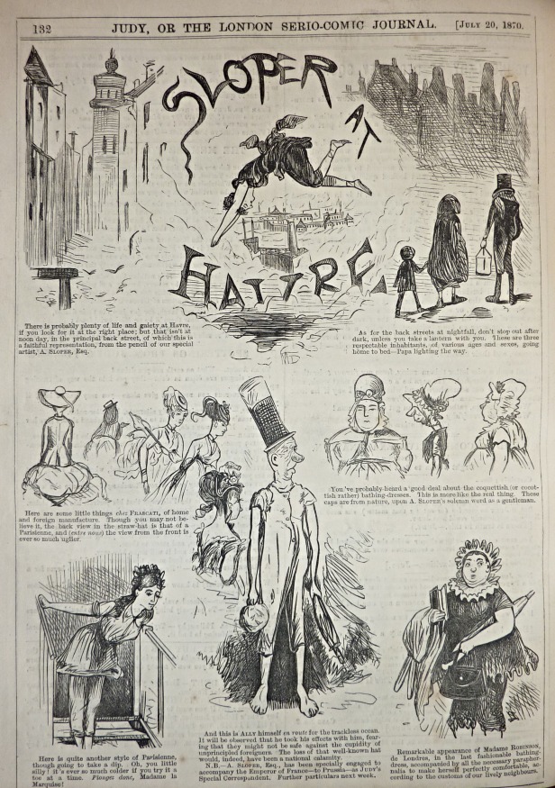 judy or the london serio comic journal - 1870 - ally sloper at Havre